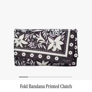 NWT Kate Spade Fold Bandana Printed Clutch